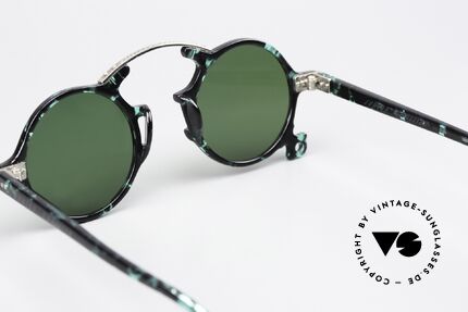 Jean Paul Gaultier 58-0271 Extravagante Sammlerbrille, ungetragen in Color Code 2 (smaragd-schwarz / silber), Passend für Herren und Damen