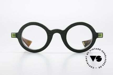 Piero Massaro 905 Massive Runde Designerbrille, sehr massive Designer-Brillenfassung aus Sizilien, Passend für Herren und Damen