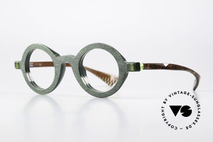 Piero Massaro 905 Massive Runde Designerbrille, eine außergewöhnlich interessante Unisex-Brille, Passend für Herren und Damen