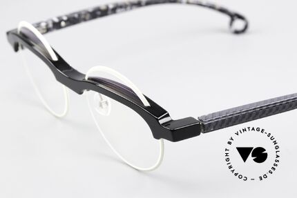 Piero Massaro 902 Kunstvolle Damenbrille, Technik- & Kunst-Kombination, Federscharniere, Passend für Damen