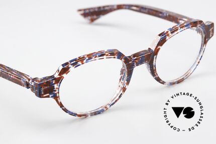 Piero Massaro 432 Gemusterte Designerbrille, die Fassung ist beliebig verglasbar (gleitsichtfähig), Passend für Herren und Damen