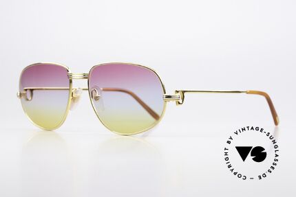 Cartier Romance LC - L 80er Brille Sunrise Gläser, dieses Modell mit LC-Dekor & LARGE Größe 58-18, 135, Passend für Herren und Damen