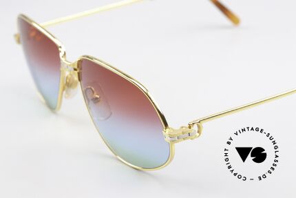 Cartier Panthere G.M. - M Tricolor Polarlicht Gläser, 22kt vergoldet & neue dreifarbige Sonnengläser; unique, Passend für Herren und Damen