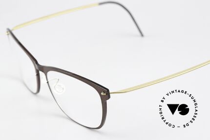 Lindberg 6525 NOW Braun Und Gold In Size 52mm, sehr hochwertiges Compositematerial mit Titanbügeln, Passend für Damen