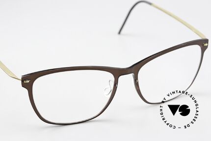 Lindberg 6525 NOW Braun Und Gold In Size 52mm, kann schon jetzt als 'vintage Lindberg' tituliert werden, Passend für Damen