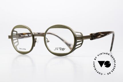JF Rey Nautinew Designerbrille Limited Edition, Color Code 4343 = Khaki-Grün & Wurzelholz-Optik, Passend für Herren und Damen