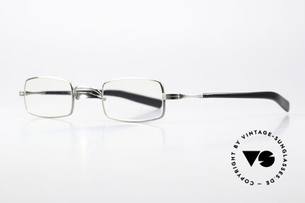 Lunor Swing A 37 Eckige Vintage Lesebrille AS, Schwenksteg: Hommage an die Brillen von ca. 1900, Passend für Herren