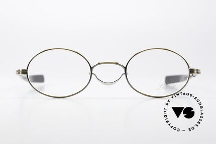 Lunor Swing A 33 Oval Customized Antik Bicolor, zudem schwarze Azetat-Bügel = absolutes Einzelstück!, Passend für Herren und Damen