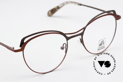 JF Rey PM081 Damenbrille Weinrot & Braun, tolles Damenmodell in weinrot-metallic & 'chocolat', Passend für Damen