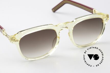 Jean Paul Gaultier 57-1071 Extravagante Designerbrille, ein Mode-Statement; col. 2 (kristall, gold & weinrot), Passend für Herren und Damen