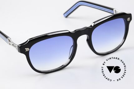Jean Paul Gaultier 57-1071 True Vintage Designer Brille, ein Modestatement; color 5 (schwarz, silber & blau), Passend für Herren und Damen