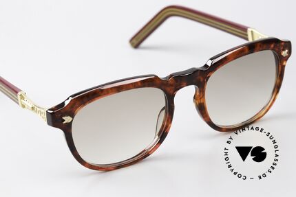Jean Paul Gaultier 57-1071 Vintage Sammlerbrille 80er, ein Modestatement; col. 1 (schildpatt, gold & weinrot), Passend für Herren und Damen