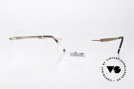 Silhouette 5529 Vergoldete Titaniumbrille Details