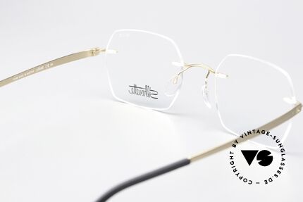 Silhouette 5529 Vergoldete Titaniumbrille, ungetragen von 2019; minimalistisch und elegant, Passend für Herren und Damen