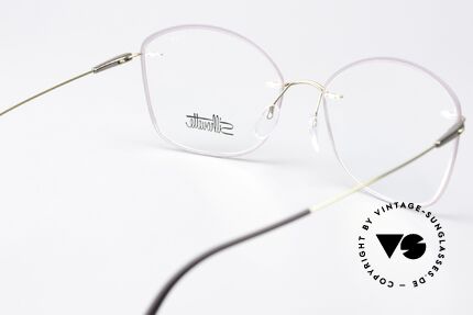 Silhouette 5500 Titanbrille Feminine Glasform, wirklich grandiose Kolorierung in zart-flieder / gold, Passend für Damen