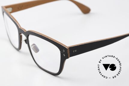 Lucas de Stael Minotaure M08 Herrenbrille Echt Kalbsleder, Minotaure Collection mit adjustierbaren Nasenstegen, Passend für Herren