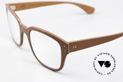 Lucas de Stael Minotaure M09 Unisex Brille Mit Lederüberzug, Minotaure Collection mit adjustierbaren Nasenstegen, Passend für Herren und Damen