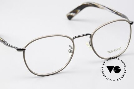 Tom Ford TF5333 Braungrau Gunmetal Fassung, Größe: medium, Passend für Herren und Damen