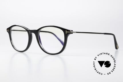 Tom Ford TF5553 Damenbrille Federscharnier, weibliche Panto-Fassung in schwarz & grau-metall, Passend für Damen