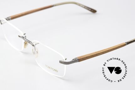 Tom Ford TF5080 Randlose Brille Holzbügel, ein ungetragenes Original der 2017er TF Kollektion, Passend für Herren und Damen