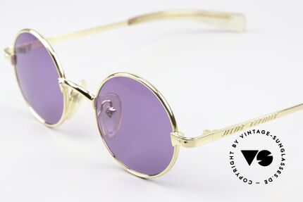 Jean Paul Gaultier 57-0173 Geniale Sonnengläser Violett, toller Kontrast zwischen Rahmen & Glas (violett), Passend für Herren und Damen