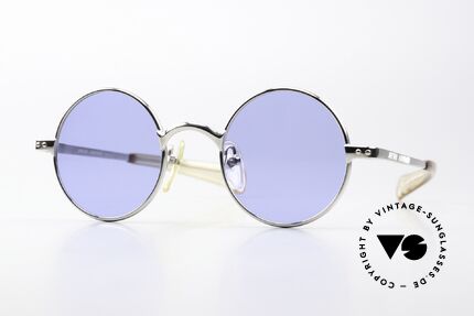 Jean Paul Gaultier 57-0173 Silber Chrome Navy Blue Details