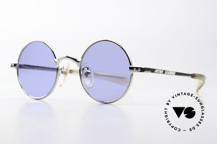 Jean Paul Gaultier 57-0173 Silber Chrome Navy Blue, 1980er TOP-Modell; Sonnengläser in "Navy Blue", Passend für Herren und Damen