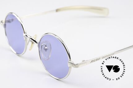 Jean Paul Gaultier 57-0173 Silber Chrome Navy Blue, klassisch rund & "Junior Gaultier" auf den Bügeln, Passend für Herren und Damen