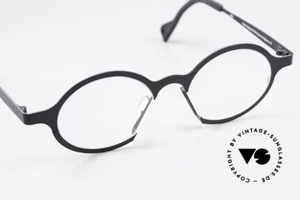 Theo Belgium James 6 Markante Designerbrille, Größe 47-18 in Color Code 705 (schwarz metallic), Passend für Herren und Damen