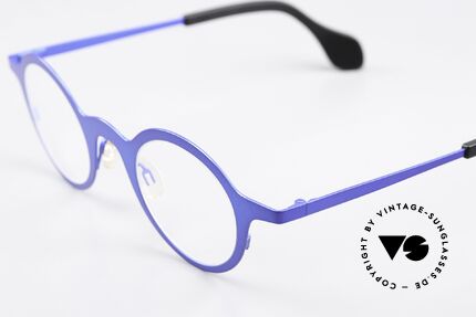 Theo Belgium Mille 24 Metallfassung Blau Metallic, ungetragen; wie alle unsere vintage Theo Brillen, Passend für Herren und Damen