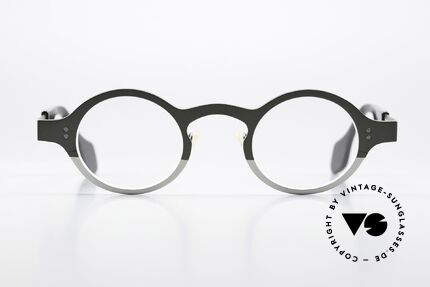Theo Belgium Huitante Sept Zweifarbige Designerbrille, markant runde Designerbrille v. THEO Belgium, Passend für Herren und Damen