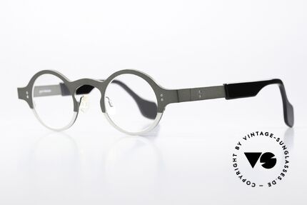 Theo Belgium Huitante Sept Zweifarbige Designerbrille, zweifarbiger color code 317 (grau und hellgrau), Passend für Herren und Damen