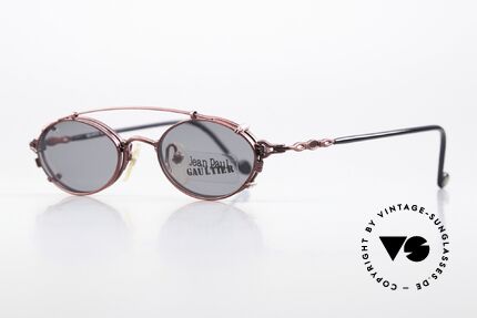 Jean Paul Gaultier 55-0013 Vintage Eyewear Von 1996, herausragende Qualität; mit abnehmbarem Sonnen-Clip, Passend für Herren und Damen