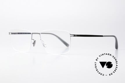 Mykita Nobu Eckige Brille Sehr Klassisch, c.328 = silver / shiny graphite (für Damen & Herren), Passend für Herren und Damen