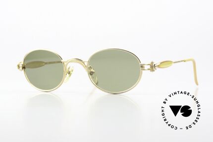 Jean Paul Gaultier 56-7113 Vintage Brille Mattgold Grün Details