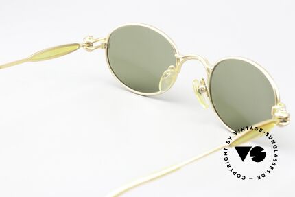 Jean Paul Gaultier 56-7113 Vintage Brille Mattgold Grün, Größe: small, Passend für Herren und Damen