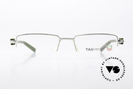 Tag Heuer 8201 Trends Avantgarde Made in France, halb randlose Nylor-Brille mit Federscharnieren, Passend für Herren