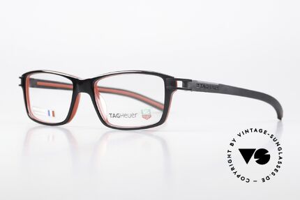 Tag Heuer 7601 Track Avant-Garde Technology, markante Herrenbrille aus Elastomer Kunststoff, Passend für Herren