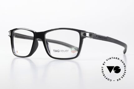 Tag Heuer 7603 Track Sportliche Herrenbrille 2010, c.010: schwarz & palladium-plattierte Scharniere, Passend für Herren