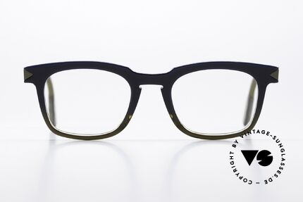Anne Et Valentin Modern Time Rahmen In Dunklen Farben, massive Azetatfront (Gr. 48-17) mit Metallbügeln, Passend für Herren und Damen
