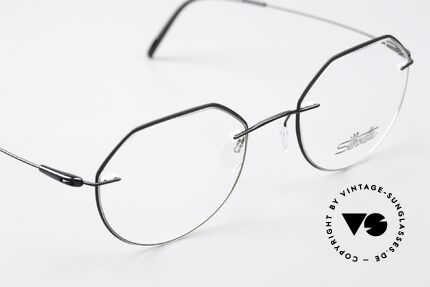 Silhouette 5500 Randlosbrille Schwarz Titan, in wirklich zeitloser Kolorierung in schwarz (unisex), Passend für Herren und Damen