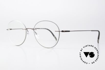 Silhouette 5500 Colorwave Core Accent Serie, eine markant runde Randlosbrille mit "Azetat Kern", Passend für Herren und Damen