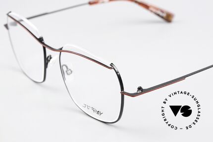 JF Rey JF2921 Damenbrille Schwarz Und Rot, für minimalistische Stile und innovative Materialien, Passend für Damen