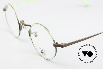 JF Rey JF3013 Runde Brille Mintgrün Braun, für minimalistische Stile und innovative Materialien, Passend für Herren und Damen