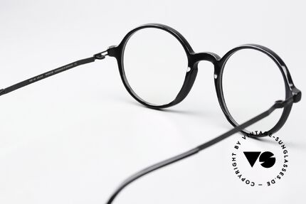 Mykita Tomkin Runde Designerbrille Schwarz, Farbcode ist 915 = schwarze Front & schwarze Bügel, Passend für Herren und Damen