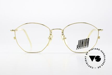 Jean Paul Gaultier 57-2273 Vergoldete Vintage Brille, Modell aus der Junior-Gaultier Serie von circa 1997, Passend für Herren und Damen