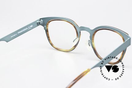 Anne Et Valentin Francesca Petrol Metallic Schildpatt, ungetragenes Einzelstück von 2014; made in France, Passend für Damen