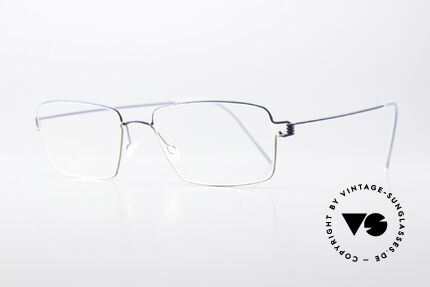 Lindberg Tim Air Titan Rim Fassung In Dunkelblau Grau, so zeitlos, stilvoll und innovativ = Prädikat "VINTAGE", Passend für Herren