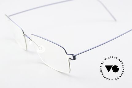Lindberg Tim Air Titan Rim Fassung In Dunkelblau Grau, extrem stabile Fassung, flexibel & elastisch, und nur 3g, Passend für Herren