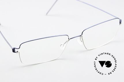 Lindberg Tim Air Titan Rim Fassung In Dunkelblau Grau, eleganter Rahmen ohne Schrauben, Nieten oder Lötungen, Passend für Herren
